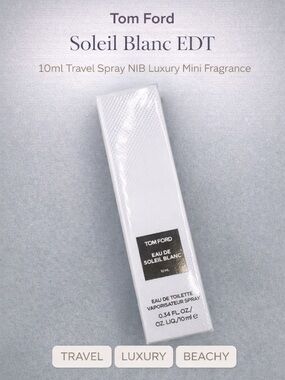 Tom Ford Soleil Blanc EDT 10ml Travel Spray NIB Luxury Mini Fragrance